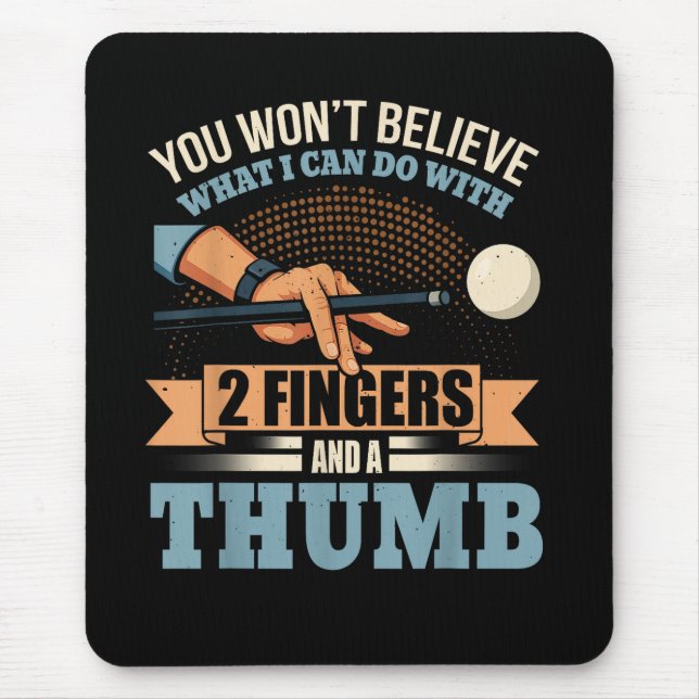 Pool Funny Billiards Mouse Pad (Front)