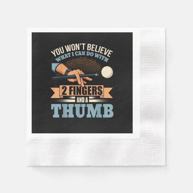Pool Funny Billiards Napkin (Front)