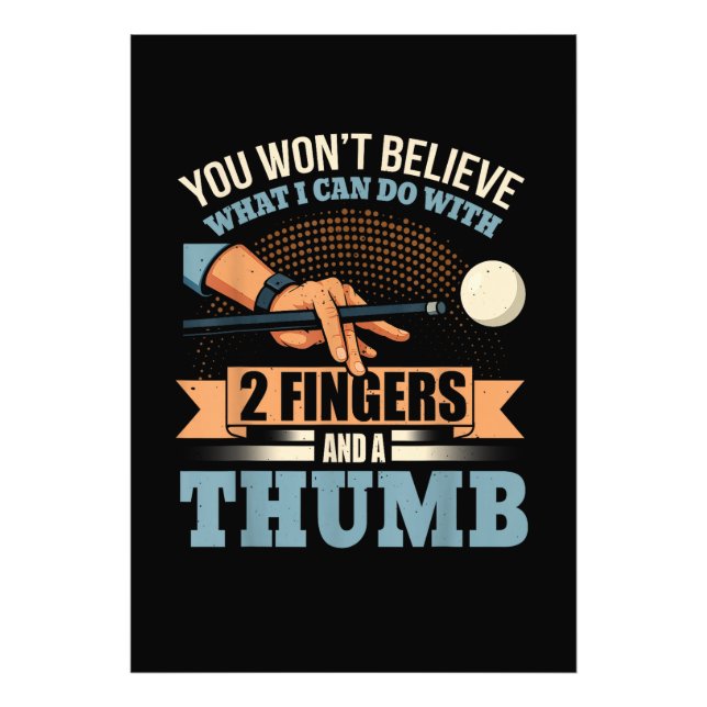 Pool Funny Billiards Photo Print (Front)