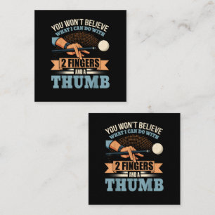 Pool Funny Billiards Square Business Card