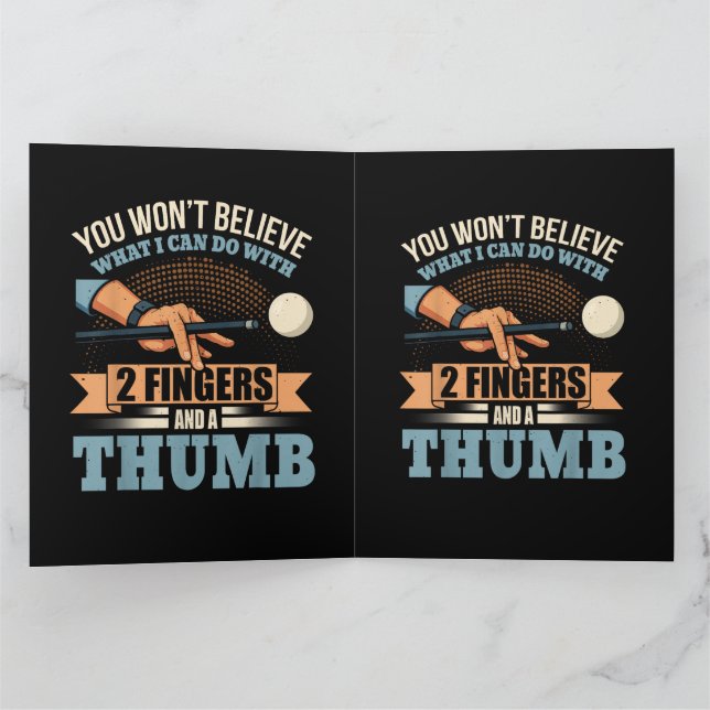 Pool Funny Billiards Thank You Card (Inside)