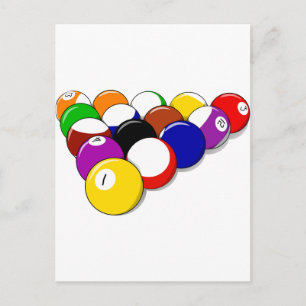 Pool Hall Balls Rack Em Sports Leisure Billiards Postcard
