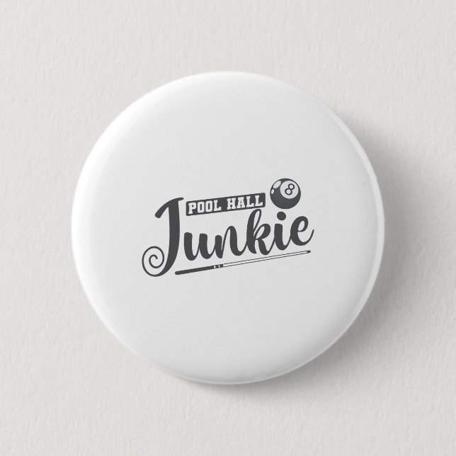 Pool Hall Enthusiastics Billiards  2 Inch Round Button (Front)