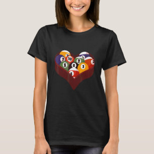 Pool Heart Billiard T-Shirt