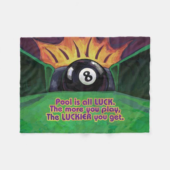 Pool is Luck Fleece Blanket (Front (Horizontal))