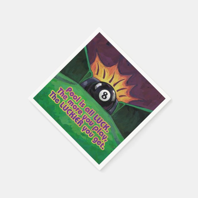 Pool is Luck Napkin (Corner)