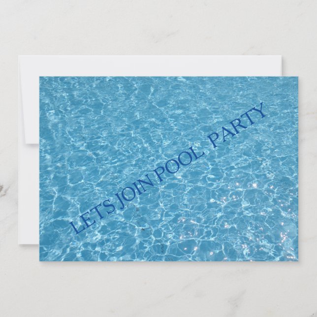 Pool lets Join Pool Party Invitation (Front)