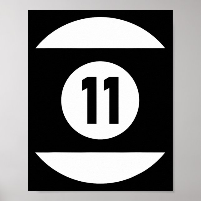 Pool Ll 11 Matching Billiards Gift Easy Halloween  Poster (Front)