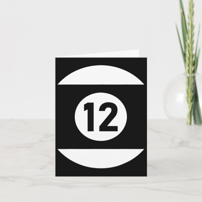 Pool Ll 12 Matching Billiards Gift Easy Halloween  Card (Front)