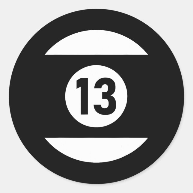 Pool Ll 13 Matching Billiards Gift Easy Halloween  Classic Round Sticker (Front)