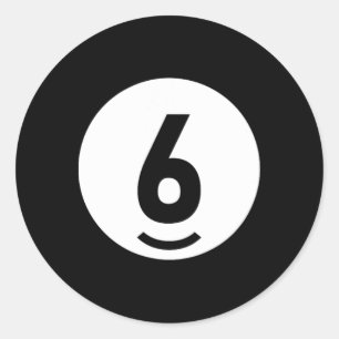 Pool Ll 6 Matching Billiards Gift Easy Halloween C Classic Round Sticker