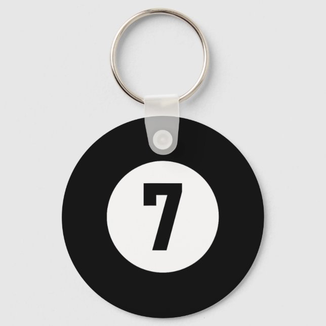 Pool Ll 7 Matching Billiards Gift Easy Halloween C Keychain (Front)