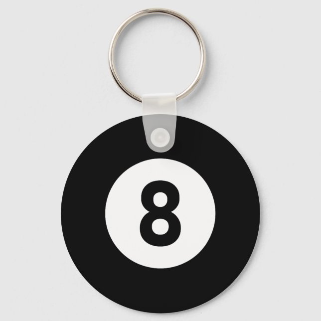 Pool Ll 8 Matching Billiards Gift Easy Halloween C Keychain (Front)