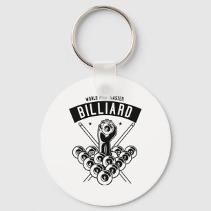 Pool Master Billiards Love Playing Pool Keychain