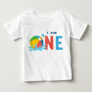 Pool Party 1st Birthday Party Outfit Baby T-Shirt