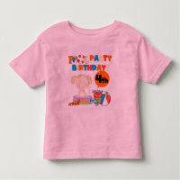 Pool Party 4th Birthday Tshirts et cadeaux