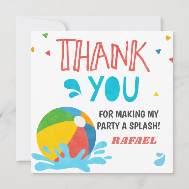 Pool Party Birthday Boy Girl Invitation (Front)