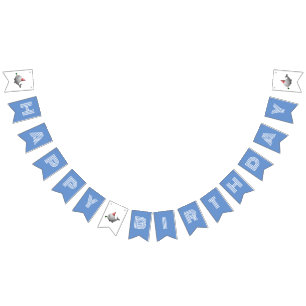 Pool Party Birthday Bunting Flags