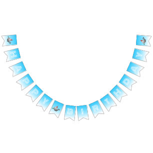 Pool Party Birthday Bunting Flags