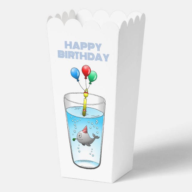 Pool Party Birthday Favor Box (Front)