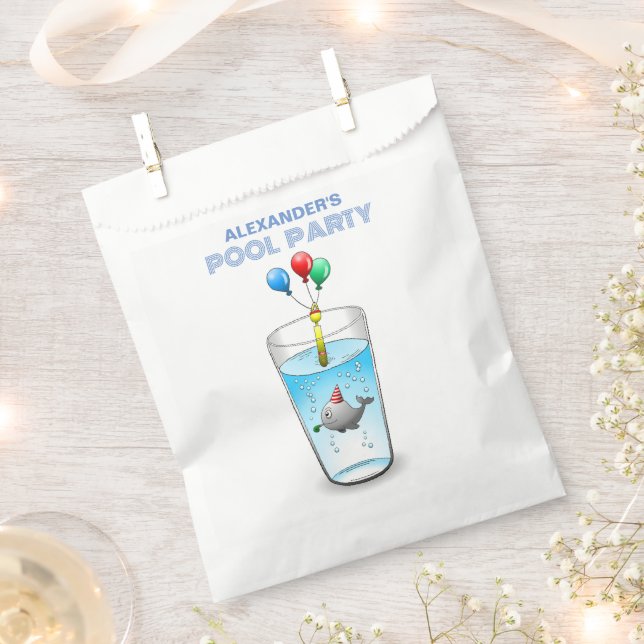 Pool Party Birthday Favour Bag (Clipped)