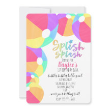 Pool Party Birthday Invitation