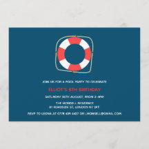 Pool Party Birthday Invitation