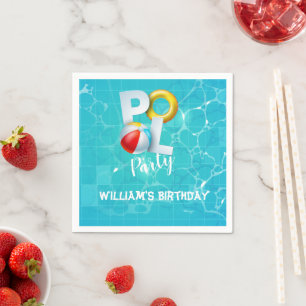 Pool Party Birthday Napkins
