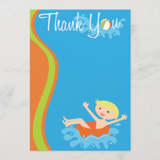 Pool Party Blonde Boy Thank You