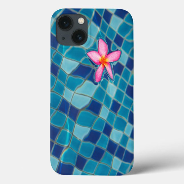 Pool party blues pink flower floating colour pop Case-Mate iPhone case (Back)