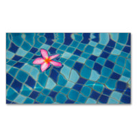 Pool party blues pink flower floating colour pop