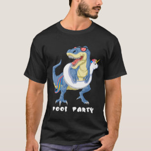 Pool Party Dinosaur Unicorn T-Shirt
