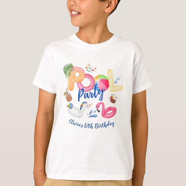 Pool Party Family Matching T-Shirt (Front)