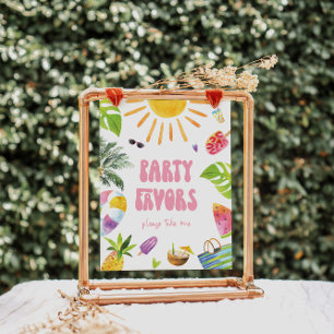 Pool Party Favours Birthday Sign