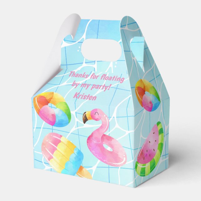 Pool Party Favours Gift Boxes (Front Side)