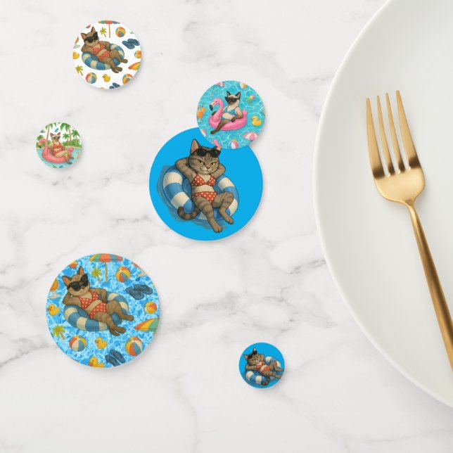 Pool Party for Siamese Cat lovers  Confetti (Group)