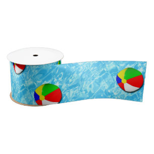pool party ideas satin ribbon