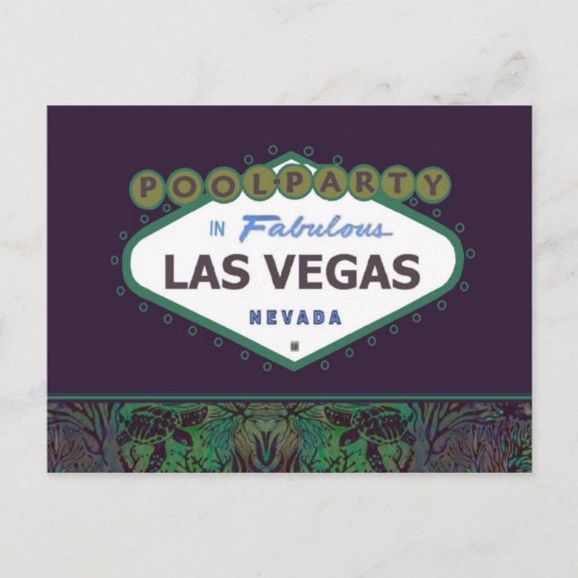 POOL PARTY In Fabulous Las Vegas Postcard (Front)