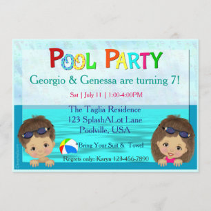 Pool Party Invitation