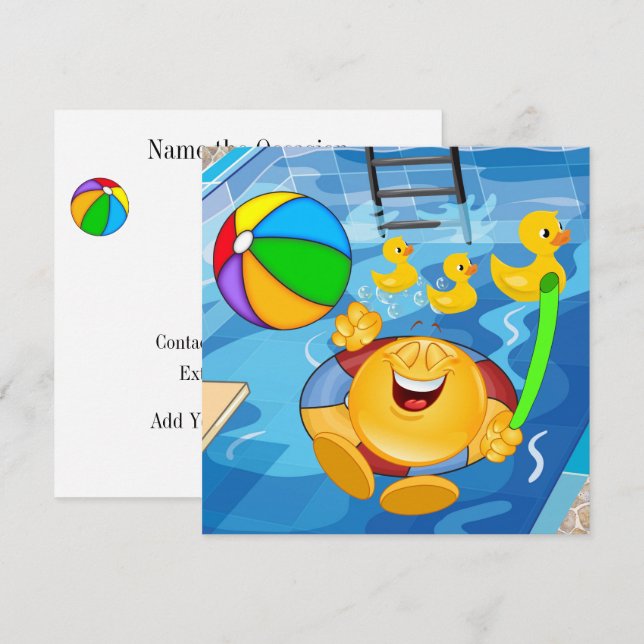 Pool Party Invitation (Front/Back)