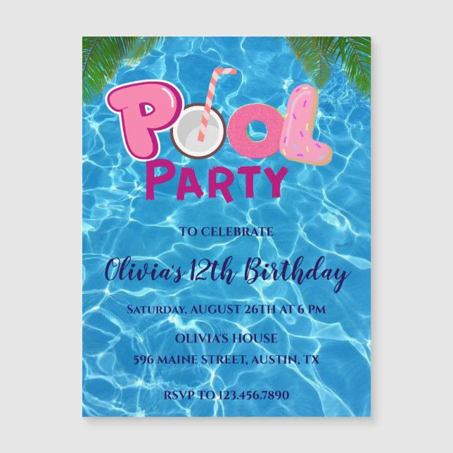 Pool Party Invitation (Front)