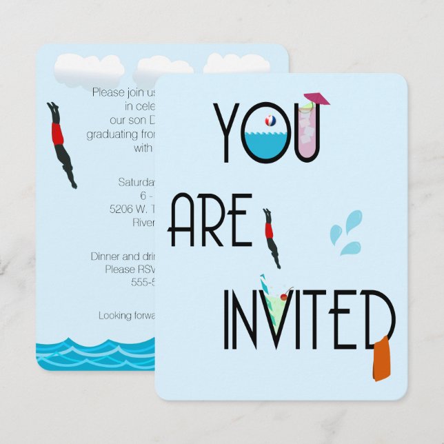 Pool Party Invitation (Front/Back)