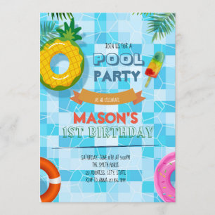 Pool party invitation