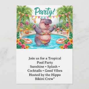 Pool party invitation