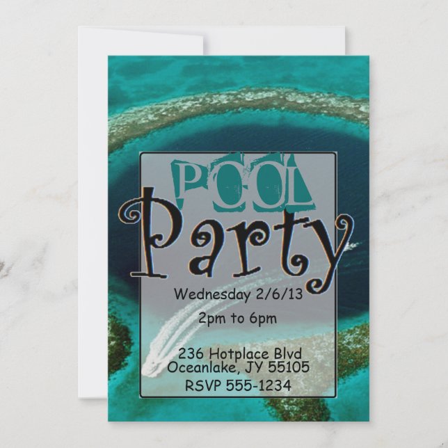 Pool Party Invitation (Front)