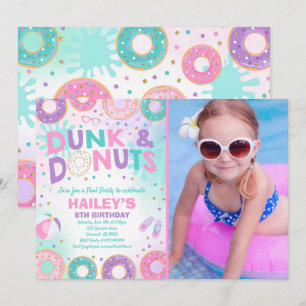 Pool Party Invitation Dunk Et Donuts Pool Party