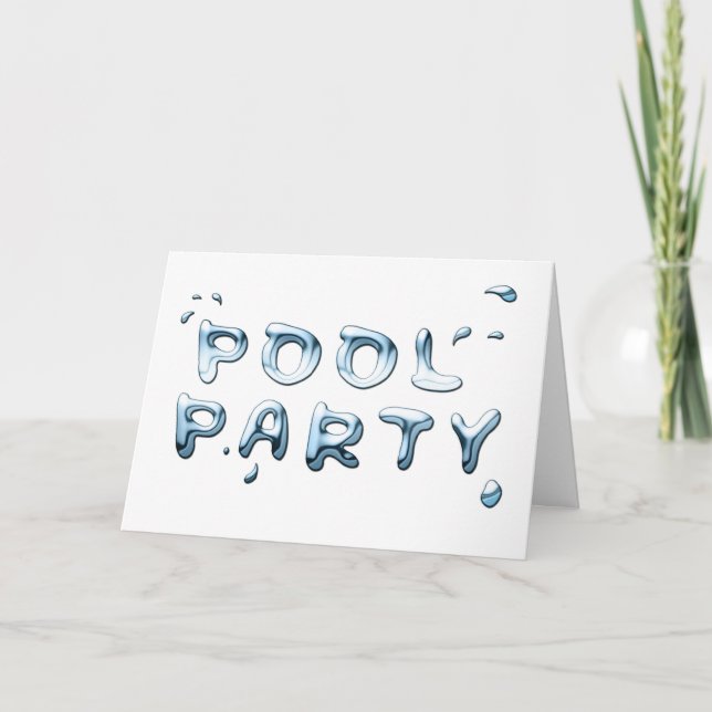 pool party invitation : liquids (Front)