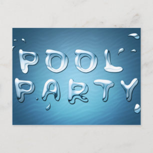 pool party invitation : liquids postcard