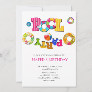 Pool Party Invitation Pool Party Birthday Invitati