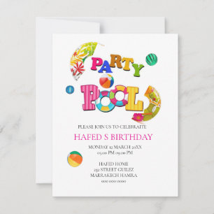 Pool Party Invitation Pool Party Birthday Invitati